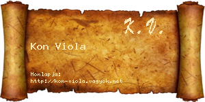 Kon Viola névjegykártya